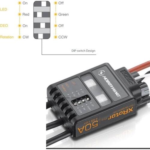 2PCS Hobbywing XRotor Pro 50A 2-6S ESC Brushless Motor Speed Controller for Quadcopter Aircraft