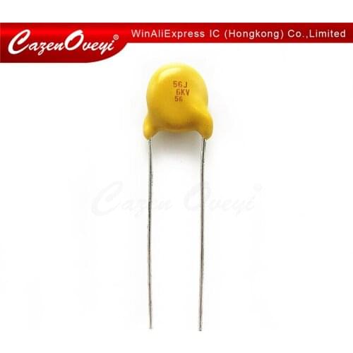 20pcs/lot High-voltage ceramic capacitors 6KV 56P 56J 56J 6KV In Stock