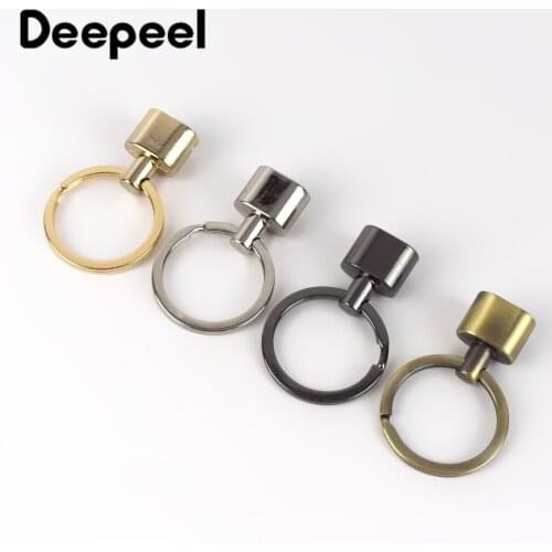 4/10pcs 14mm O Ring Keychain Metal Hanger Buckles for Webbing Cord End Clasps Key Split Rings DIY Bag Hardware Accessories