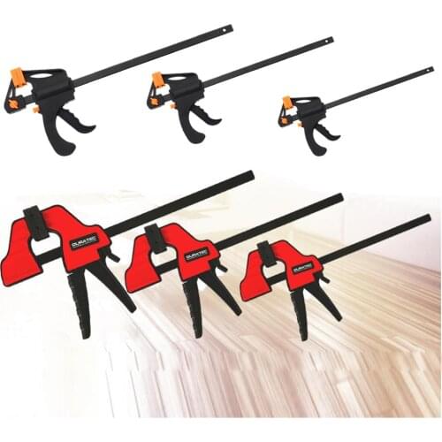 4 -12Inch Woodworking Bar F Clamp Clip Hard Grip Quick Ratchet Release DIY Carpentry Hand Vise Tool