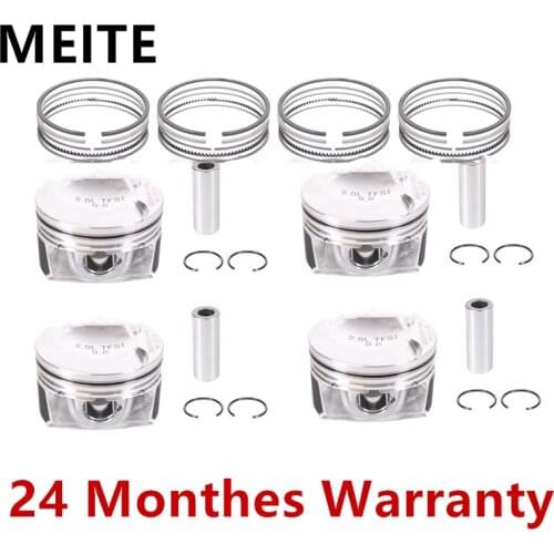 4x Pistons & Piston Rings Assembly Φ21mm 82.51mm STD For VW Passat Golf For Audi A3 A4 A5 1.8 TFSI 06H107065BK 06J198401F