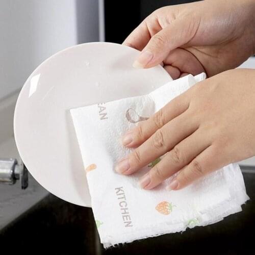 50pcs/roll Disposable Dishcloth Kitchen Wiping Rags Home Washing Dish Kitchen Cleaning Towel Dishcloth Kitchen Cleaning Cloths