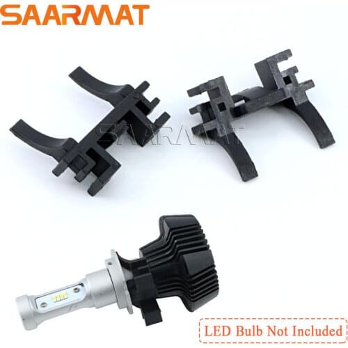 2pc H7 LED Headlight Adapter for Land Rover Discovery Headlamp Holder for Ford Focus 2017 Low Beam LED Clips for Fiat 500