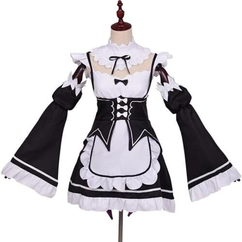 Anime Re:zero Kara Hajimeru Isekai Seikatsu Life In A Different World Ram Rem Sexy Halloween Costume Cosplay Costume Maid Dress