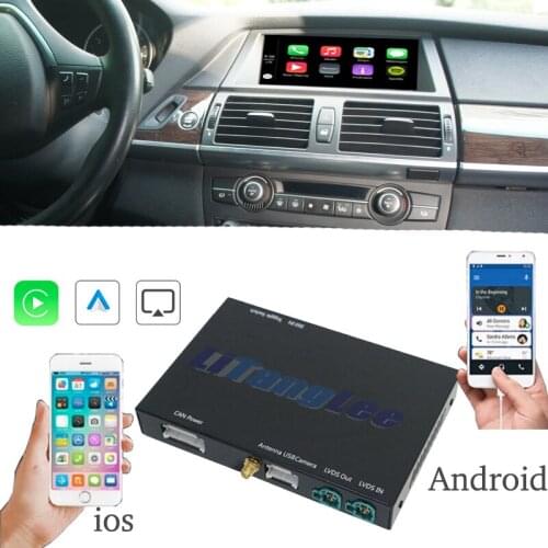 Car Camera Carplay Decoder Adapter Mirror Link Display Android Auto Play 360 BirdView For BMW X5 E70 CIC 2009~2013