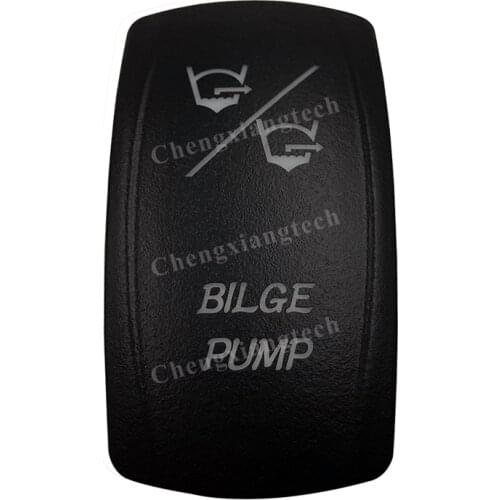Car Boat Truck Backlit Swtich Cap- Laser Engraving - BILGE PUMP(2) -for Led Carling Arb Narva 4x4 RV Rocker Switch, Cover Only