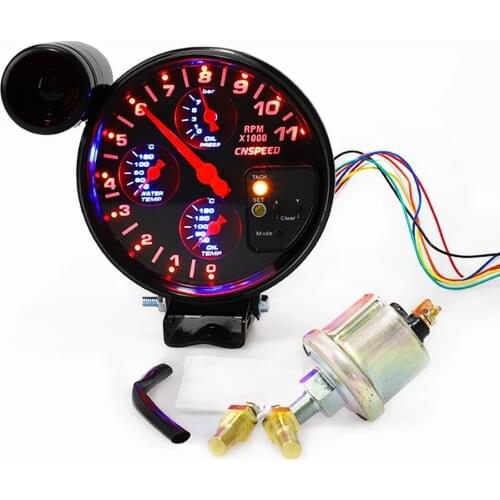 4 IN 1 car tachometer rpm meter Racing car gauge water temp gauge oil temperature gauge oil pressure gauge With shift light 12V