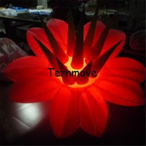 Free shipping 2m dia inflatable flower with led lights / wedding party events advertising inflatable flower with LED lights