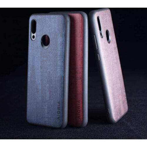 Case for Huawei Honor 10 Lite view 10 8C 8X 8A Pro honor 10i funda wood pattern leather skin with silicone cover case coque capa