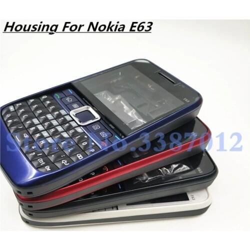 Good quality New Full Complete Mobile Phone Housing Cover Case+English Keypad For Nokia E63 With Logo