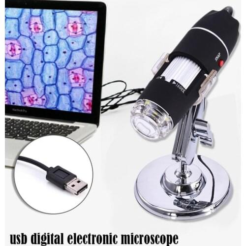 Mega Pixels 1600X 8 LED Digital Microscope USB Endoscope Camera Microscopio Magnifier Electronic Stereo Tweezers Magnification