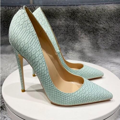 Spring and summer new style banquet stiletto high heels temperament crocodile pattern pointed toe ladies single shoes women