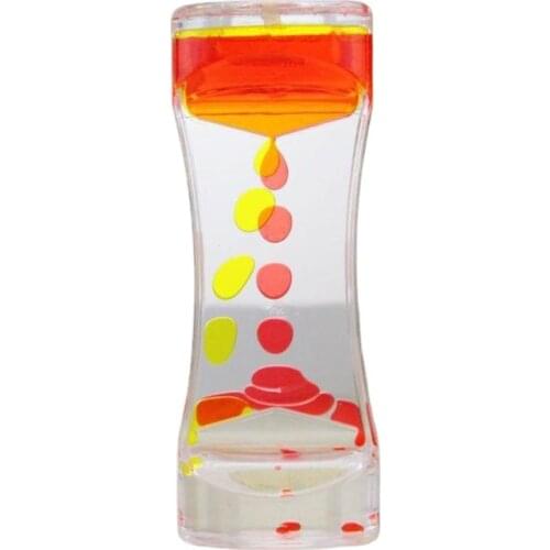 Liquid Motion Bubbler Timer Dual Colors Oil Hourglass Bubble Hourglass Soothing Visual Sensor Relaxing Toy, Great Gift for Boys