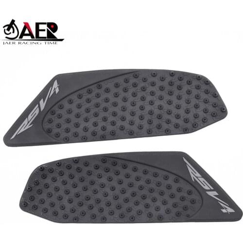 JAER Motorcycle moto Tank Pad TAnti Slip Traction Pads Protector Side Gas Knee Grip Stickers emblem For Aprilia RSV4 2010-2017