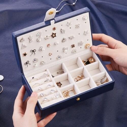 Jewerly Box Organizer Boxes and Packaging 17x9.5x6cm Large Travel Case for Earing Necklacks Wath Lipstick Wedding Ring Box J004