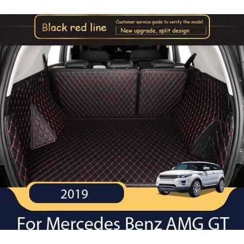 Leather Car Trunk Mat For Mercedes Benz AMG GT 50 2019 4-door Coupe Cargo Liner Accessories Interior Boot
