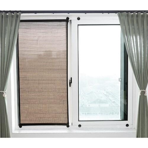 Summer sunscreen roller blinds vertical curtain roll simple paste wall-mounted hollow breathable blackout curtains shades window