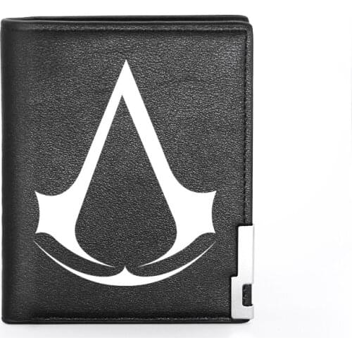 Assassin Hero Leather Men Wallet Classic Credit Card Holder Short Purse