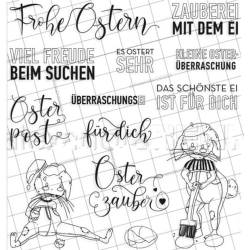 German Easter Clear Stamp for Scrapbooking Transparent Silicone Rubber DIY Photo Album Decor 0225