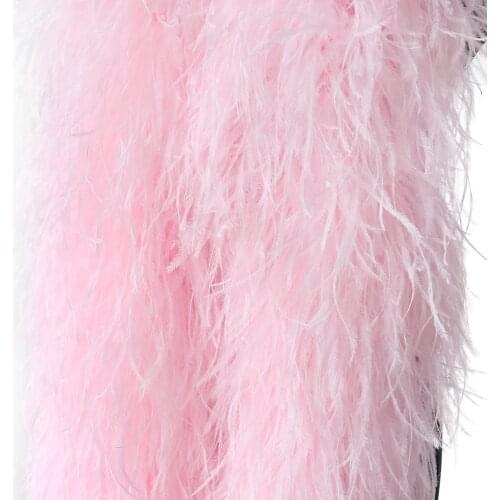 Wholesale 50Cm Dyed Fluffy Natural Ostrich Feathers Boas Decoration Accessories For Carnival Wedding Clothes Plumes Boas Crafts