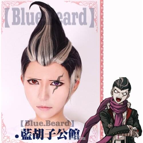 New Danganronpa Dangan Ronpa Tanaka Gandamu Cosplay Wig Role Play Hair Halloween Hair Wigs + Wig Cap