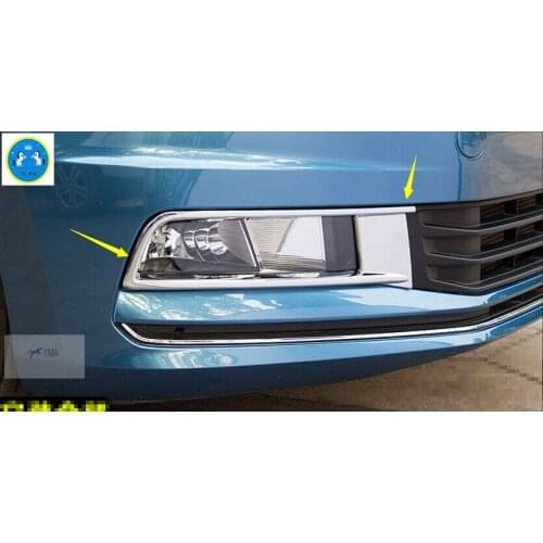 Yimaautotrims Front Bumper Fog Lights Lamp Molding Cover Trim Fit For VW Volkswagen Touran 2016 2017 2018 ABS Chromium Styling