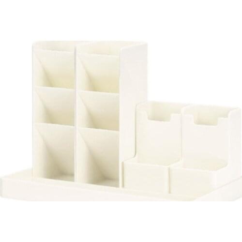 PPYY-Large Capacity Cute Desk Accessories Pen Holder Pencil Storage Box Desktop Organizer Case School Office Stationery