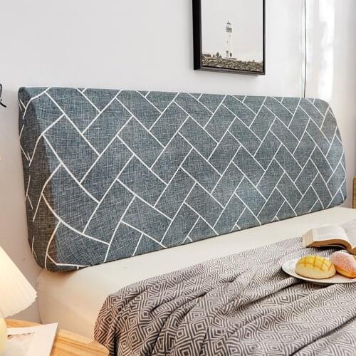 All-Inclusive Headboard Cover Dustproof Bed Head Cover Simple Geometric Print Headboard Dust Cover Furniture Protector
