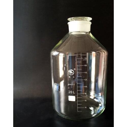 Reagent bottle,Wide mouth,Clear,Boro. 3.3 glass,Capacity 20000ml,Sample Vials