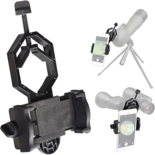 Adjustable Adapter Mount Universal Cell Phone Microscope Bracket Phone Scope Telescope ABS Metal + Holder R0Y6