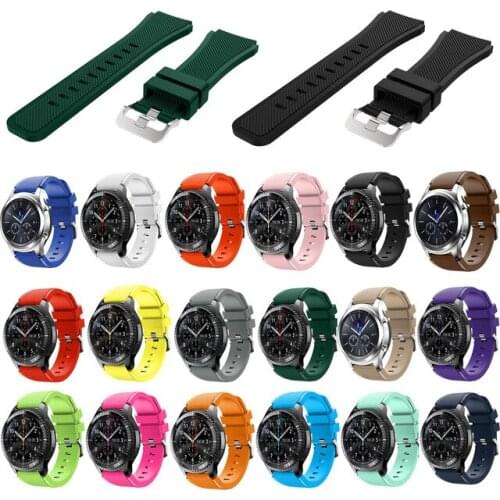 18 Colors 22mm Sport Silicone Strap for Samsung Gear S3 Frontier Band for Gear S3 Classic Rubber Watchband Wholsale Dropshipping