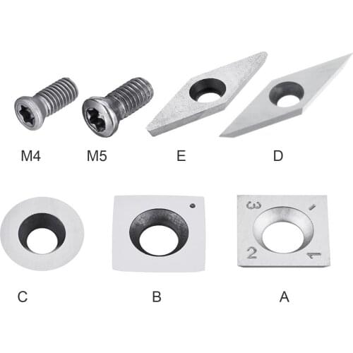 Cutter Wood Carbide Insert Milling Woodworking Tools Turning Tool For Wood Lathe Holder Torx M4/M5 Screws External Turning Tool