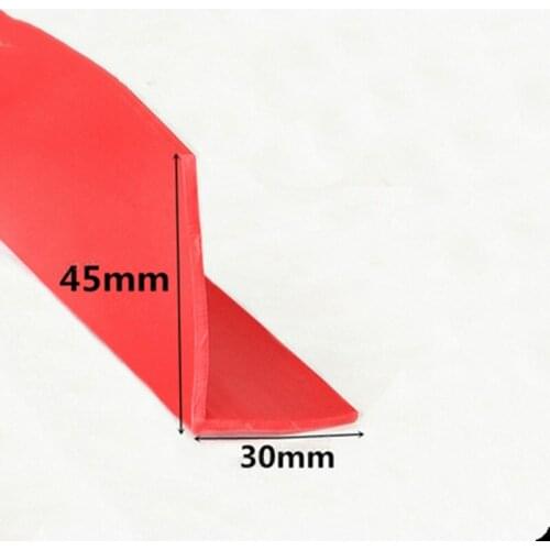 Rubber Sealing L Strip 45x30mm for Car Cabinet Glass Metal Wood Panel Board Edge Encloser Shield Red
