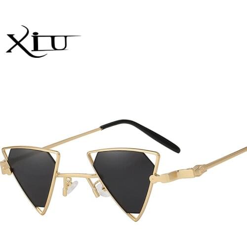 XIU steampunk sunglasses men women classic metal high quality punk style sunglasses fashion red lens oculos UV400