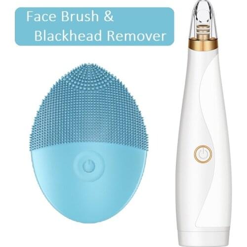 Face Deep Pore Cleaner Acne Suction Vacuum Blackhead Remover Deep Cleansing Massager Waterproof Facial Cleanser Brush