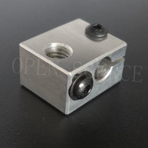 2pcs High Quality Smooth Aluminium V6 Heat Block For V5 V6 J-head Extruder HotEnd 3D Printers Parts Heater Hot End 20*16*12 mm
