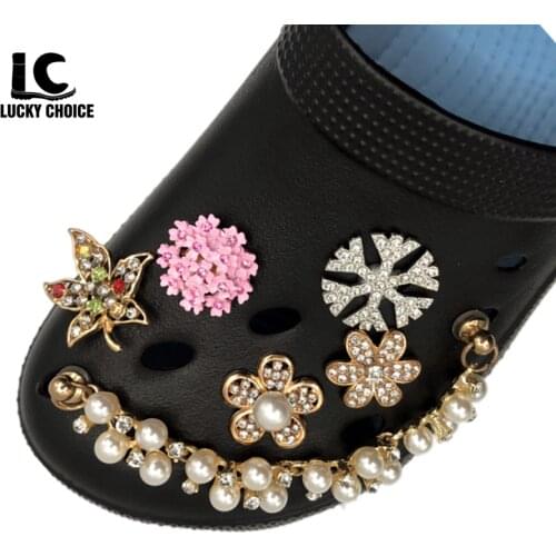 1pcs New Designer Chain Croc Charms JIBZ Accessories Decoration for Croc Shoes Charm Pendant Buckle for Gift