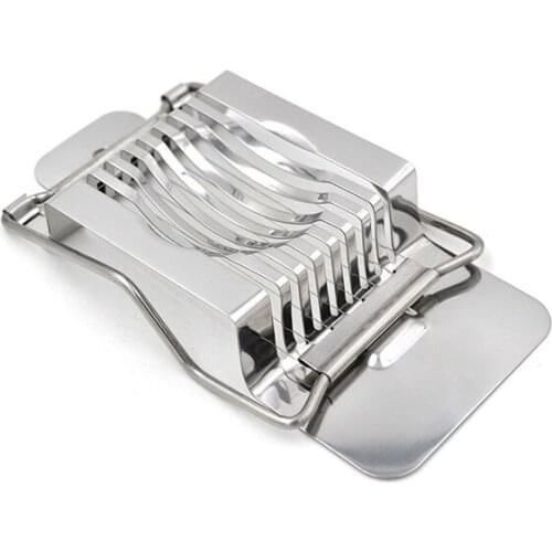 1PC New Egg Slicer Cutter Stainless Steel Egg Slicer Multifunction Kitchen Egg Slicer Sectione Cutter Edges Ferramentas LB 051