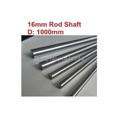 2pcs 16mm - 1000mm linear round shaft harden rod chrome plated Rod