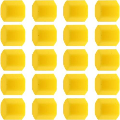 20 Silicone Wheel Screw Nut Bolt Antirust Protect Cover Tyre Cap 17MM Yellow