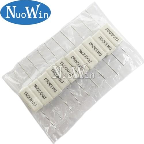 200pcs 5W 5% Cement Resistor Power Resistance 0.1 ~ 10K 0.1R 0.5R 1R 10R 100R 0.22 0.33 0.5 1 2 5 8 10 15 20 25 30 100 1K ohm