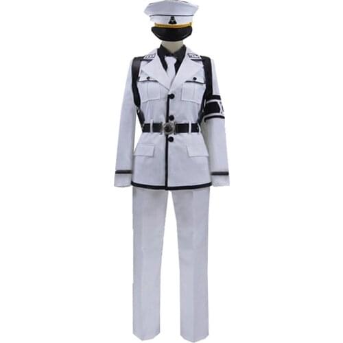 2020 High Quality Aoharu X Kikanjuu Aoharu X Machinegun Nagamasa Midori Uniform Cosplay Costume with hat