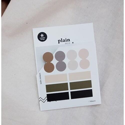 3sheets Korea Suatelier Scrapbooking Book Label Paper Sticker Round Diamond Shape Stationery DIY Craft Decoration Home Supplies