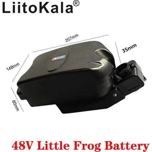 LiitoKala 48V 10Ah 12Ah 15Ah 20Ah little small frog under seat post e-bike ebike battery pack for 250w 350w 500w motor battery