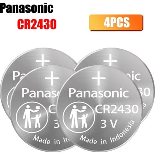 4pcs Panasonic CR2430 Button Batteries DL2430 BR2430 KL2430 Cell Coin Lithium Battery 3V CR 2430 For Watch Electronic Toy Remote