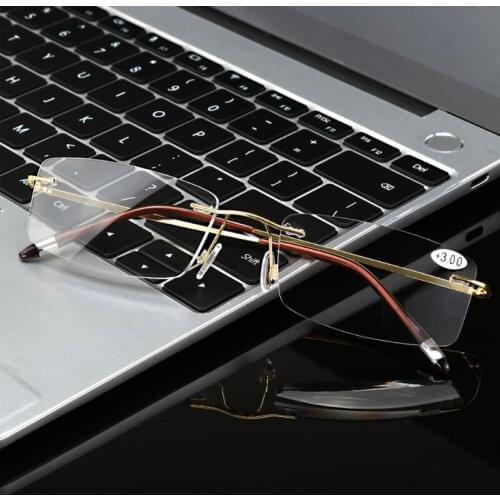 High definition frameless blue light-proof mens reading glasses radiation-proof womens reading glasses