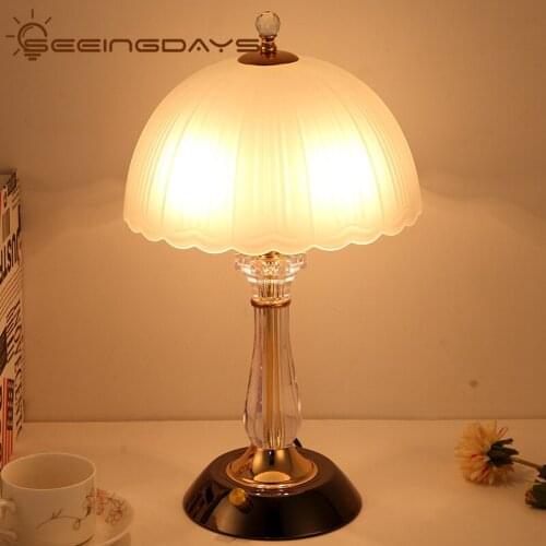 25x40cm Free Shipping Simple Modern Bedroom Bedside Table Lamp European Creative Fashion Warm Light Glass Lamp Home Decor 220v