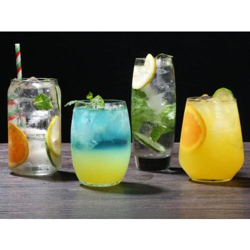 Mojito Glass Cocktail Glass Ins Wind Drink Glass Fruit Wine Colin Glass Long Drink Mousse Glass Creative Glass