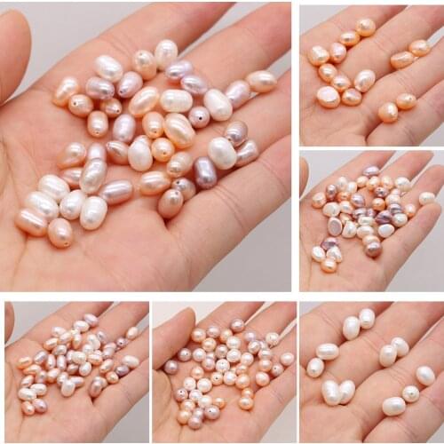 20pcs High Quality Natural AA Pearl Beads Rice Shape Loose Pearl Beads for Making Jewelry Necklace Bracelet 5-10mm