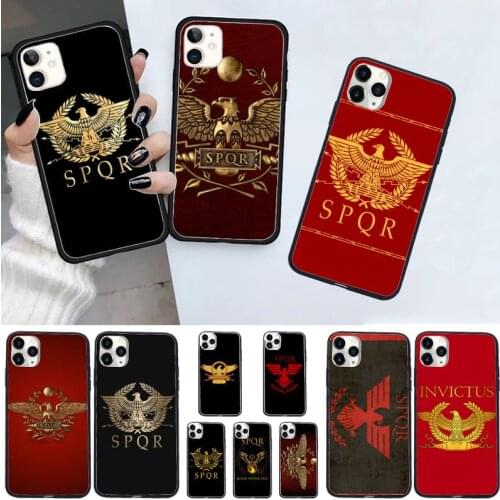 SPQR Roman Imperial legion Phone Case for iPhone 11 12 mini pro XS MAX 8 7 6 6S Plus X 5S SE 2020 XR custom protective shell